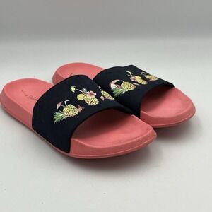 VERA BRADLEY Beach Slides/Sandals Womens Toucan Party Sz‎ Medium 7-8